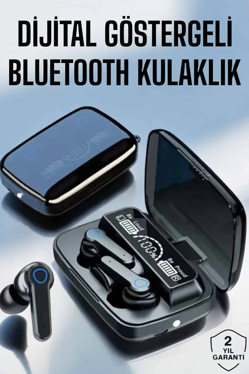 Bluetooth Kulaklık Dijital Göstergeli Kablosuz Uzun Pil Ömrü - Powerbank Özelliği ve Ergonomik Tasarım
