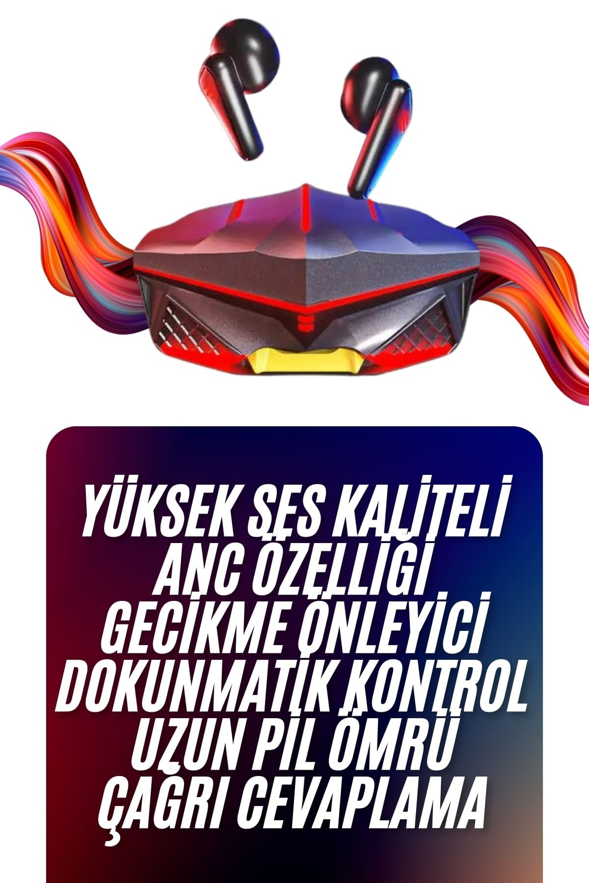 Bluetooth Kulaklık HD Ses Kaliteli Işıklı Metal Kasa Ios Android