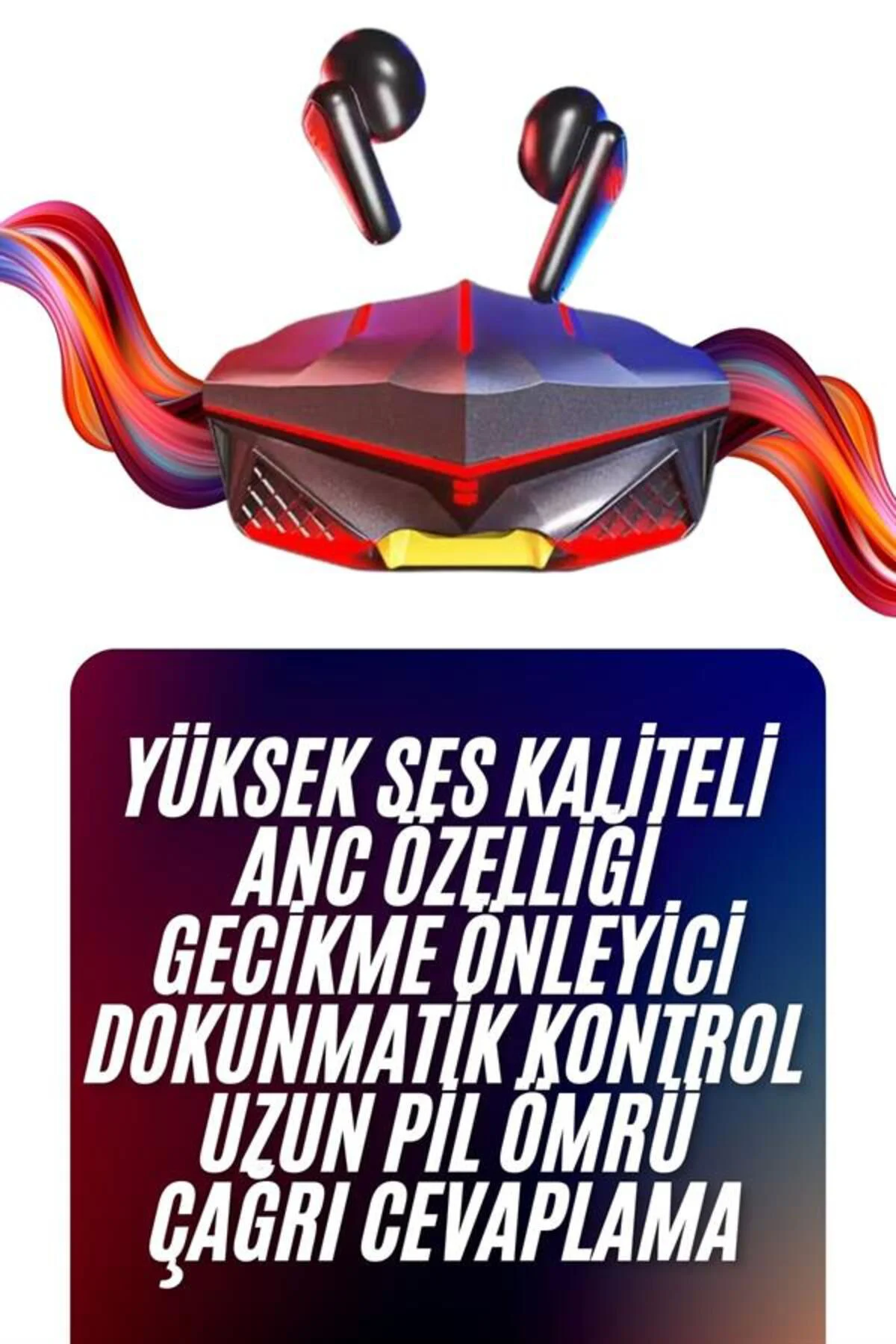 Bluetooth Kulaklık HD Ses Kaliteli Işıklı Metal Kasa Ios Android 
