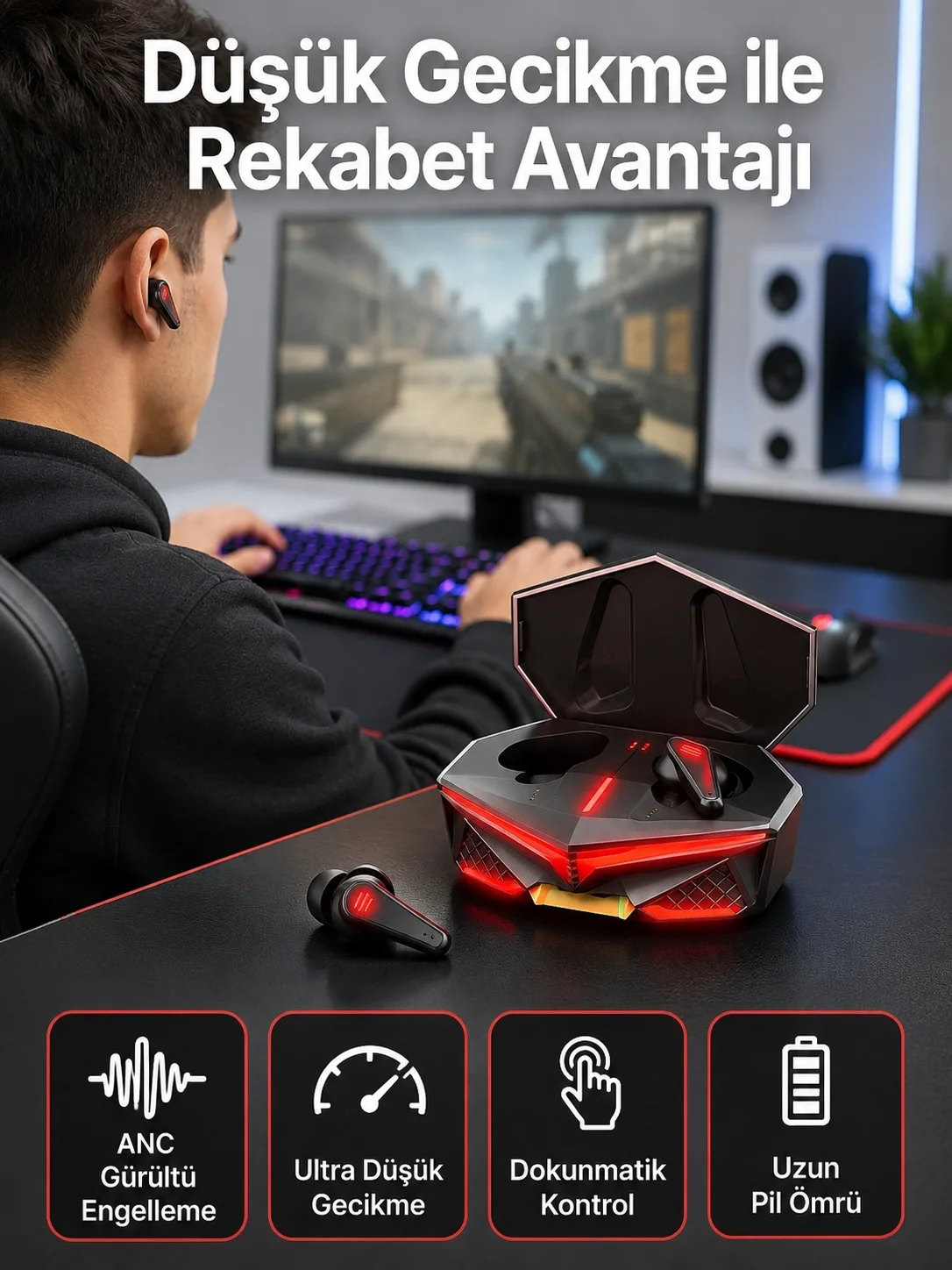 Bluetooth Kulaklık HD Ses Kaliteli Işıklı Metal Kasa Ios Android Uyumlu Mikrofonlu Fiyatı, Yorumları ve Özellikleri