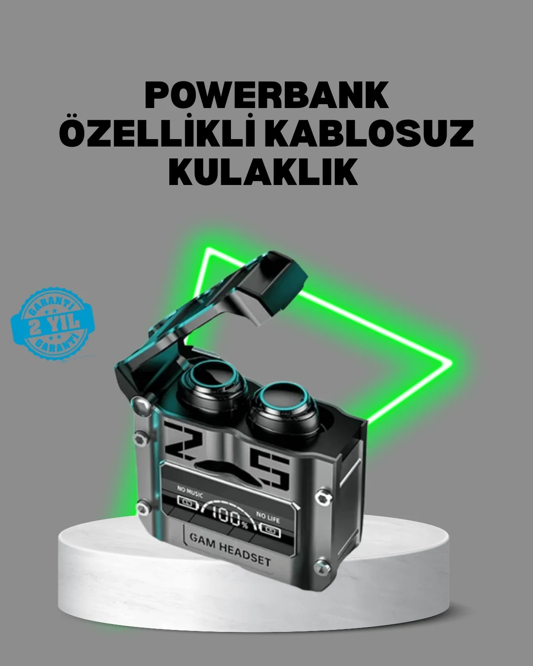 Bluetooth Kulaklık Kablosuz ANC Gürültü Önleyici Stereo Ses