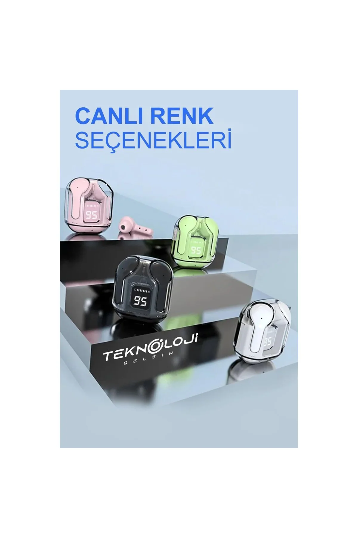 Bluetooth Kulaklık Kablosuz Ultrapods Dijital Göstergeli Gaming Dokunamtik Enc Mipods V5.3 YeniNe