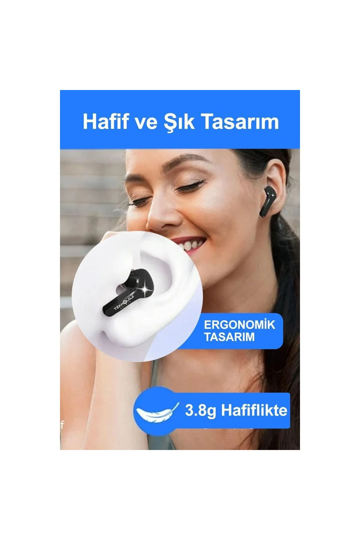 Bluetooth Kulaklık Kablosuz Ultrapods Dijital Göstergeli Gaming Dokunamtik Enc Mipods V5.3 YeniNe
