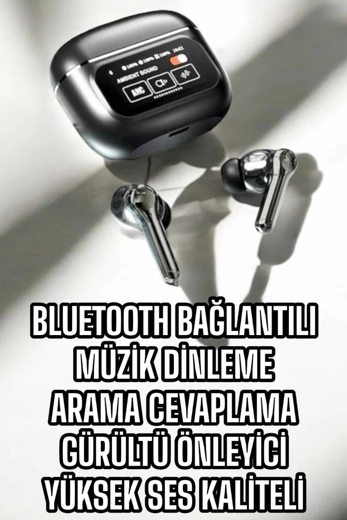 Bluetooth Kulaklık Kablosuz Ekranlı ANC/ENC Destekli Dokunmatik Bluetooth Kulaklık Kablosuz Ekranlı ANC/ENC Destekli Dokunmatik