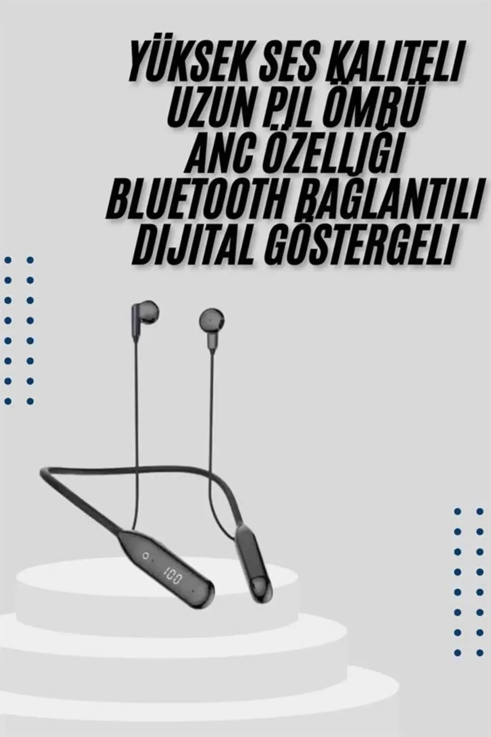 Bluetooth Kulaklık Kablolu Android ve İOS Uyumlu ANC Özellikli