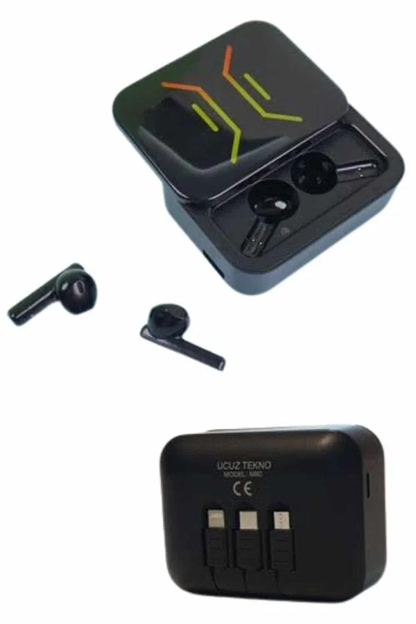 Bluetooth Kulaklık Oyuncu Kulaklığı Yüksek Ses + Powerbank Şarj Kutusu