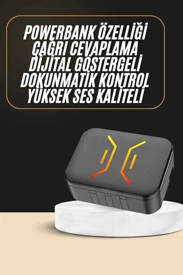 Bluetooth Kulaklık Oyuncu Kulaklığı Yüksek Ses + Powerbank Şarj Kutusu
