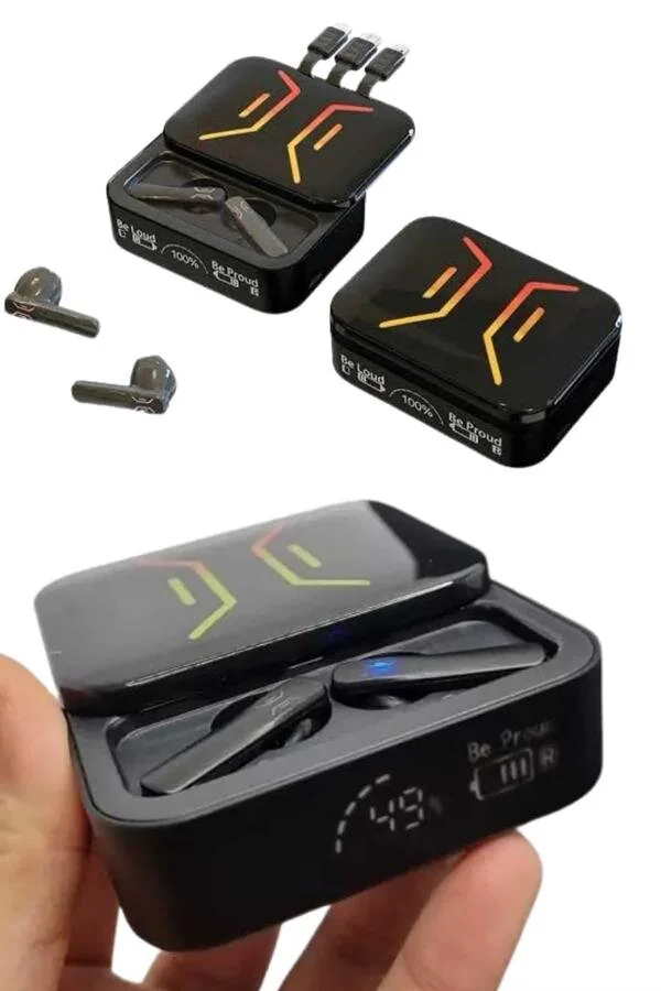 Bluetooth Kulaklık Oyuncu Kulaklığı Yüksek Ses + Powerbank Şarj Kutusu