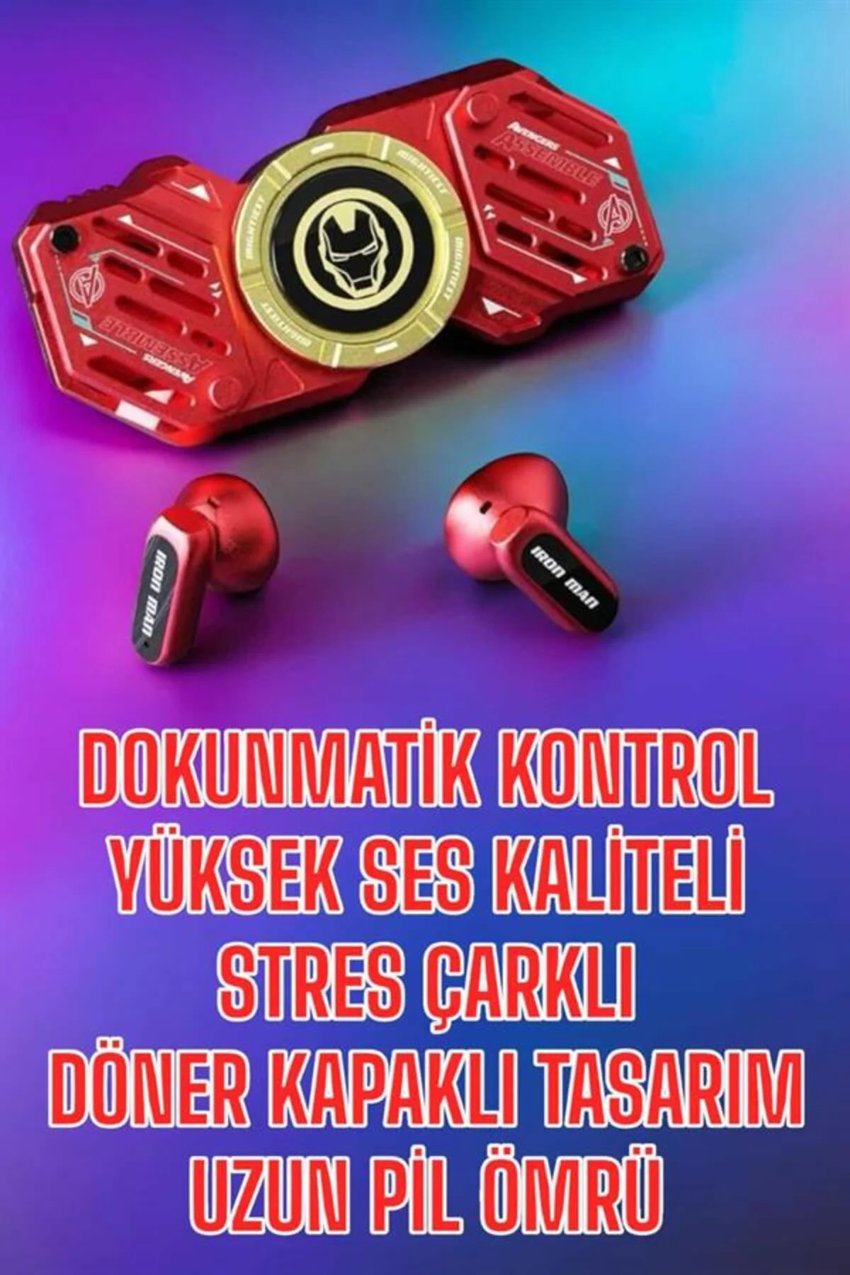 Bluetooth Kulaklık Stres Çarklı Döndürülebilir Uzun Şarj Süreli O