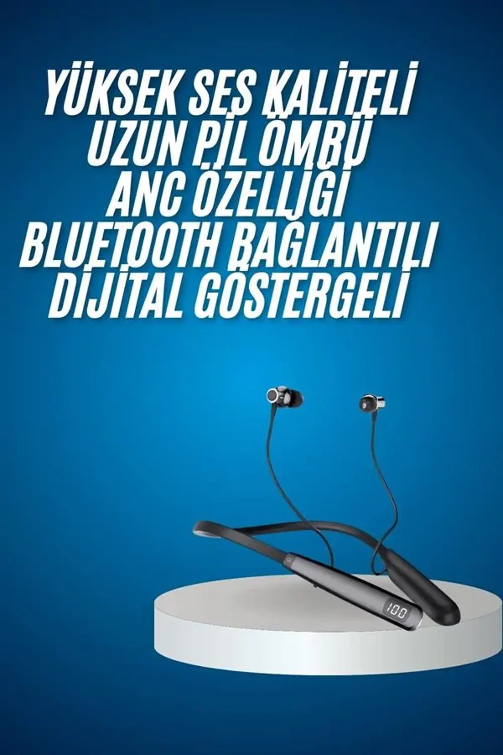 Bluetooth Kulaklık Şarj Göstergeli 100 Saat Şarj Kapasiteli Sporc