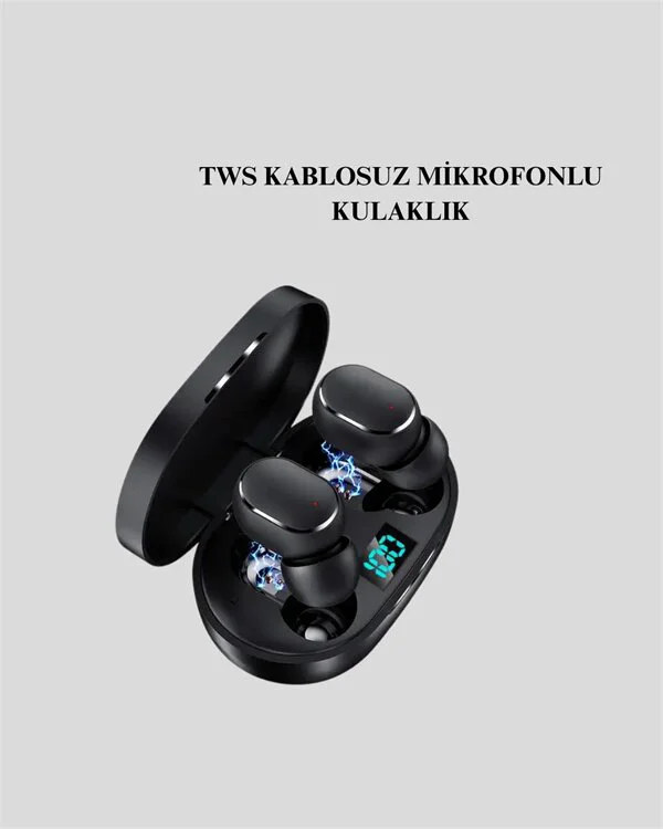 Bluetooth Kulaklık TWS Yüksek Ses Kaliteli Kesintisiz Dijital Göstergeli Kulaklık
