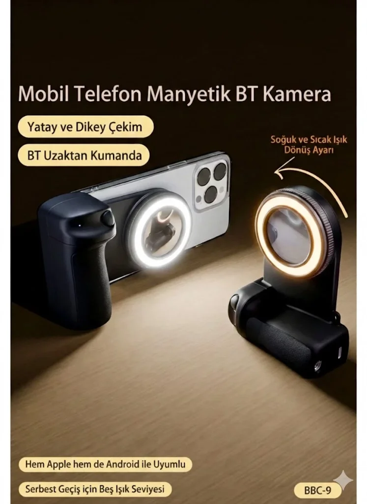 Bluetooth Manyetik Telefon Yapıştırma Kavrama Halka Dolgu Işığı İle Magsafe Selfie Klips Fiyatı, Yorumları ve Özellikleri
