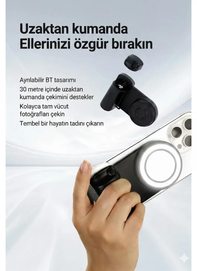 Bluetooth Manyetik Telefon Yapıştırma Kavrama Halka Dolgu Işığı İle Magsafe Selfie Klips Fiyatı, Yorumları ve Özellikleri
