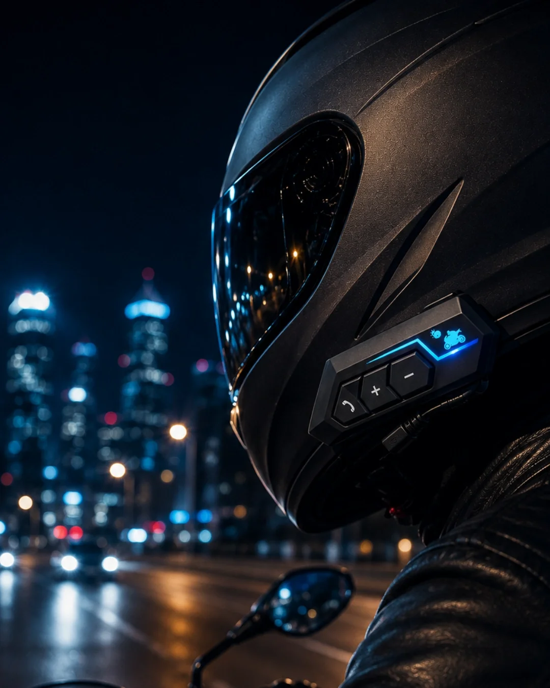 Bluetooth Motosiklet Kask Kulaklığı Mikrofonlu Kablosuz Sürüş Intercomu
