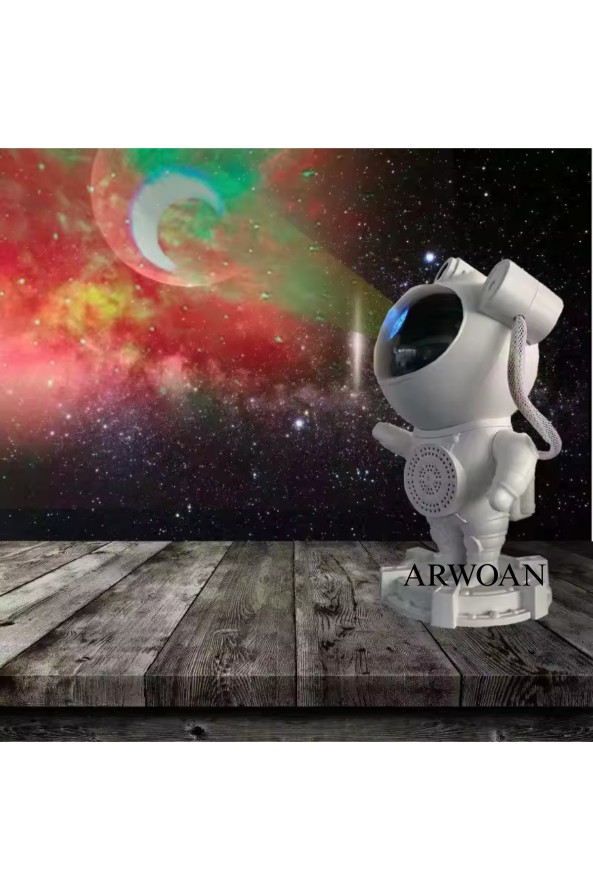Arwoan Bluetooth Müzik Hoparlör Yıldız Uzay Projektör Gece Lambası Çocuk