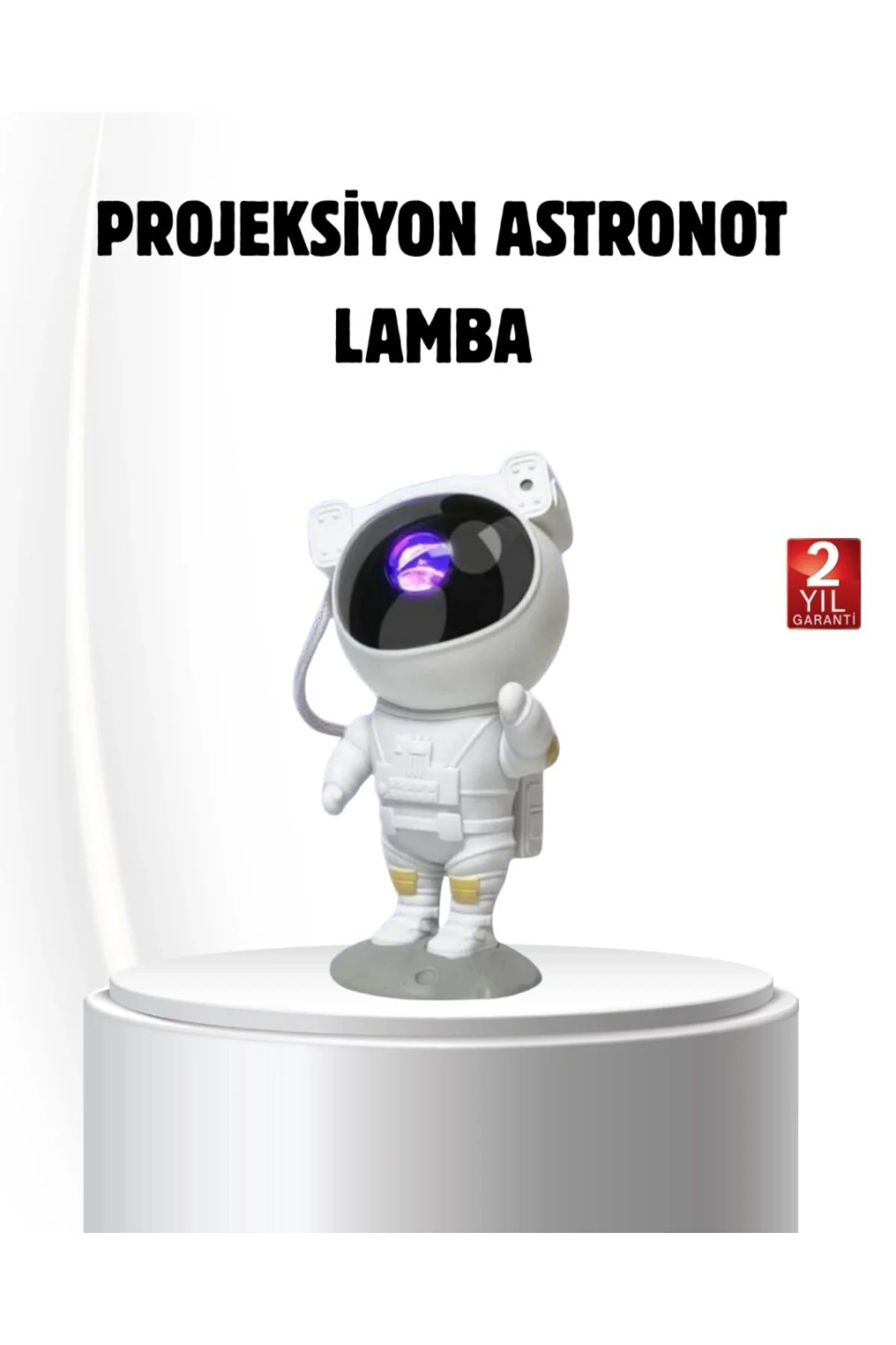 Bluetooth Müzikli Astronot Projeksiyon Lambası Yıldız Ve Ay Efekt