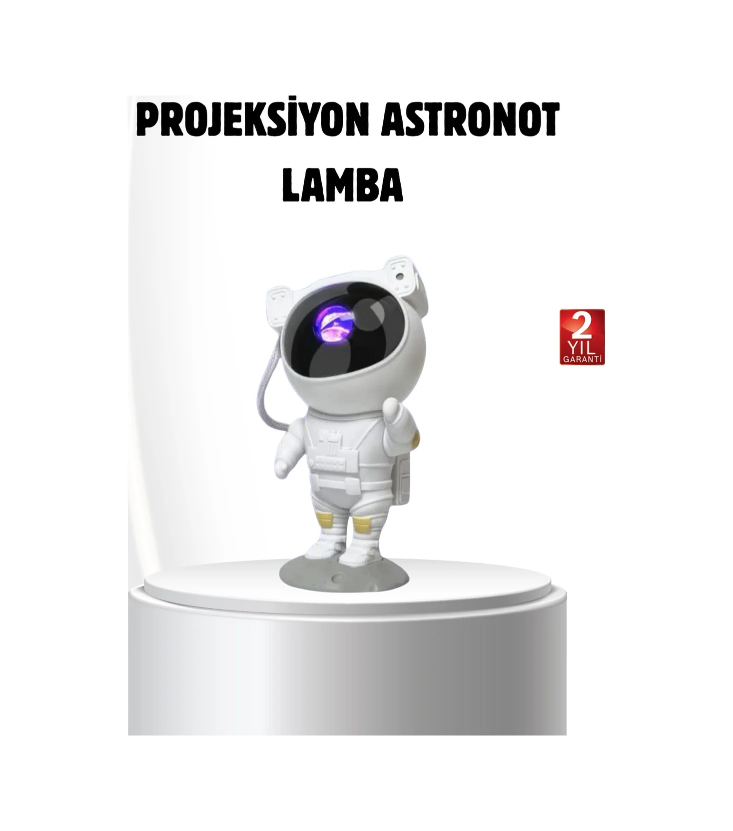 Bluetooth Müzikli Astronot Projeksiyon Lambası Yıldız Ve Ay Efektli - Lisinya Diğer
