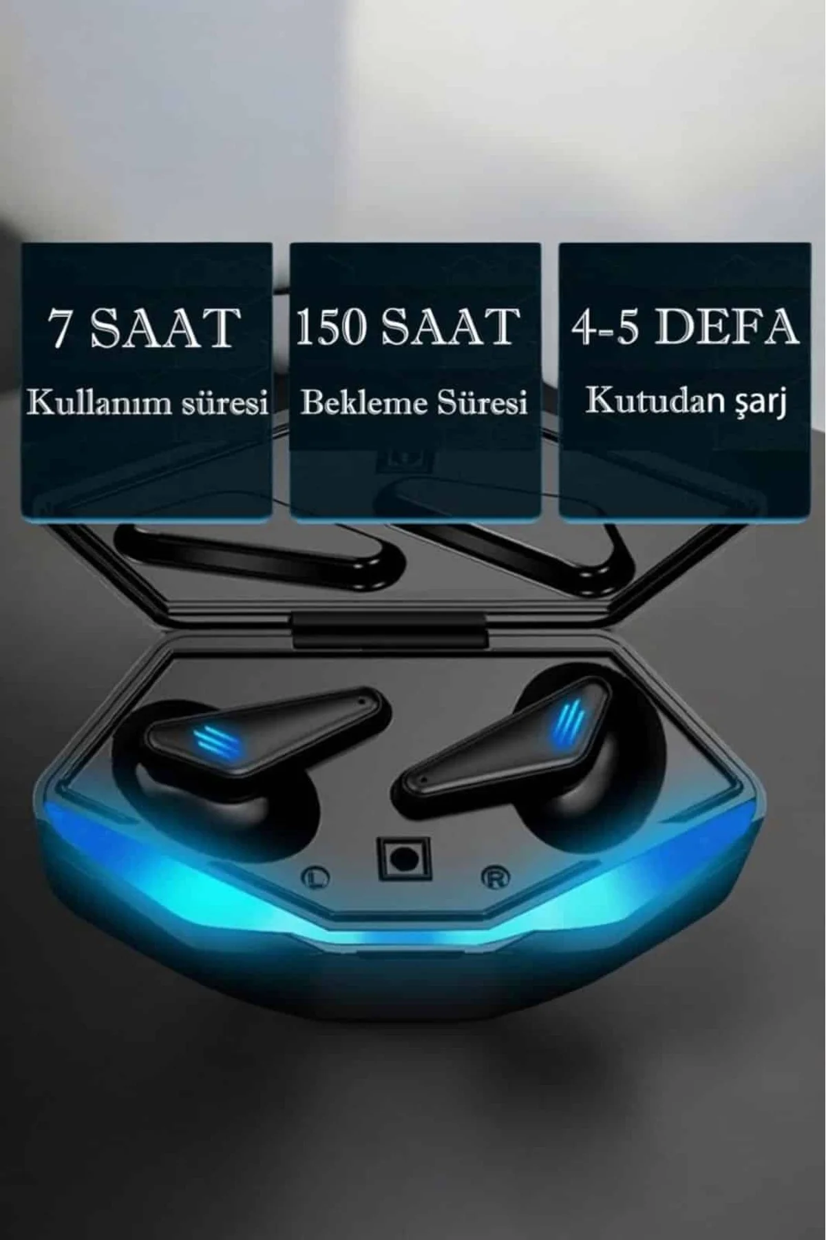Bluetooth Oyuncu Kulaklığı Anc Özelliği Yüksek Ses Kaliteli - Görsel 3