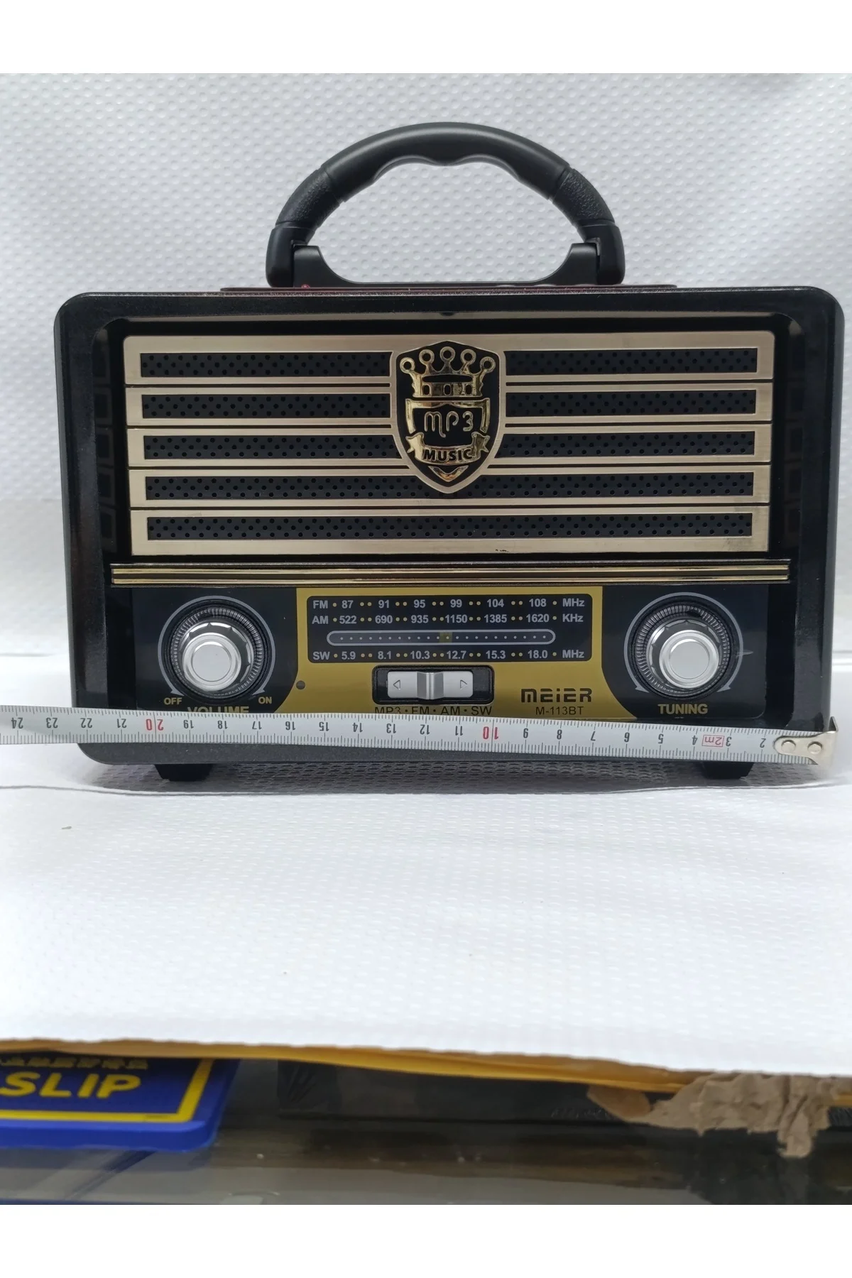 Bluetooth özellikli kahverengi nostaljik radyo USB SD MP3 çalarlı 2 yıl garantili