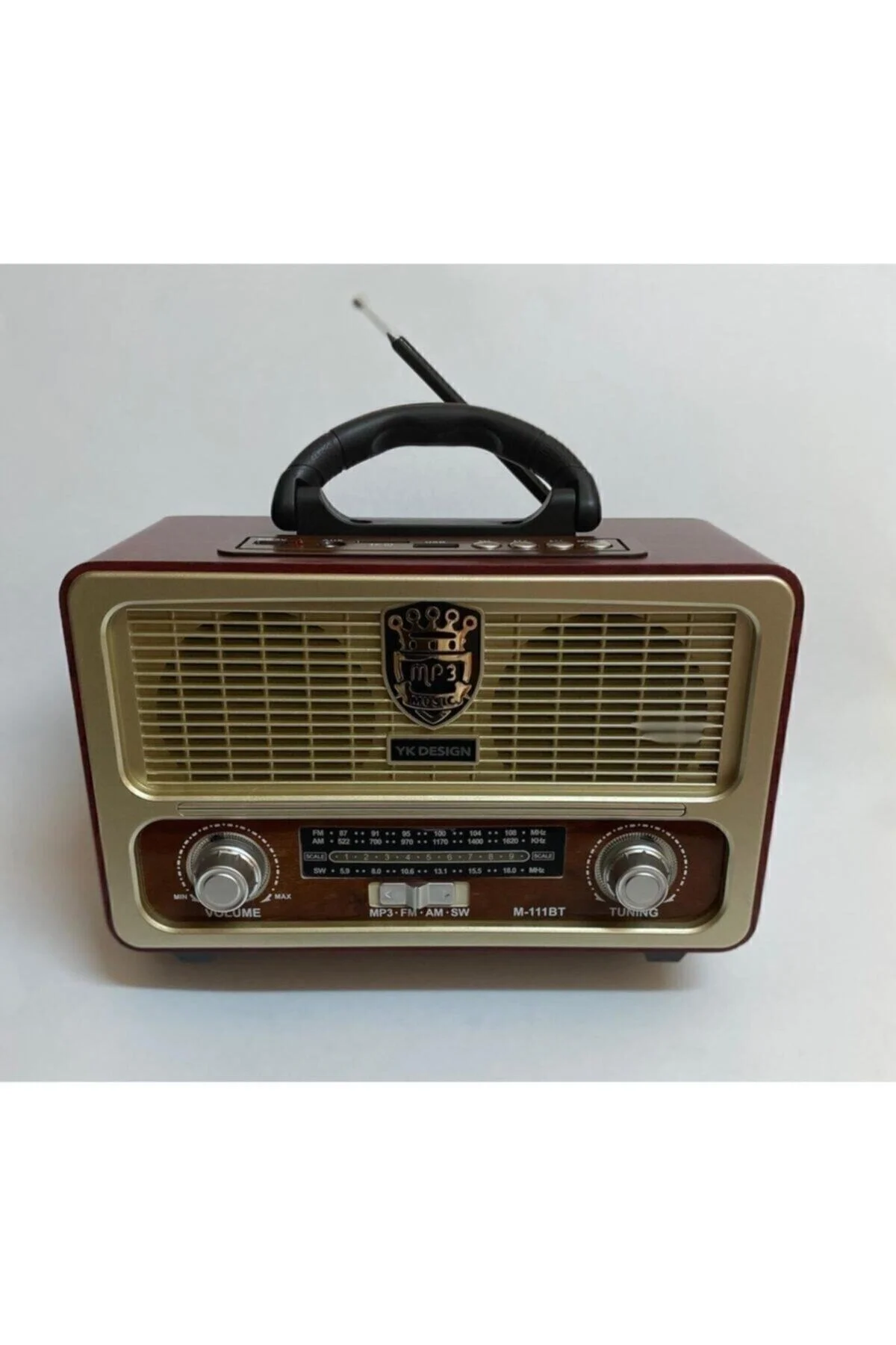 Bluetooth özellikli turuncu nostaljik radyo kumandalı usb müzik çalar 2 yıl garantili
