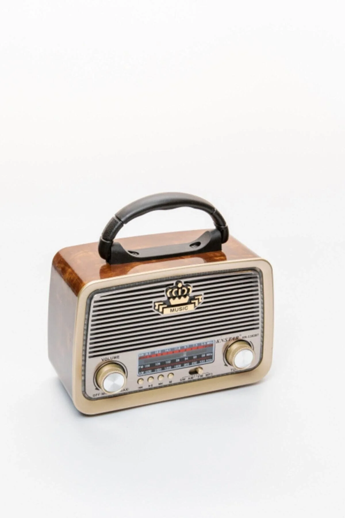 Bluetooth özellikli şarjlı ledli retro ahşap radyo mp3 çalar çok renkli 2 yıl garantili