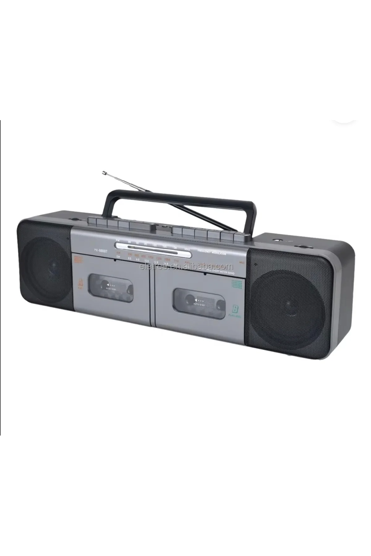 Bluetooth özellikli ekru renkli şarjlı müzik seti FM radyo USB MP3 çalar kaset çalar