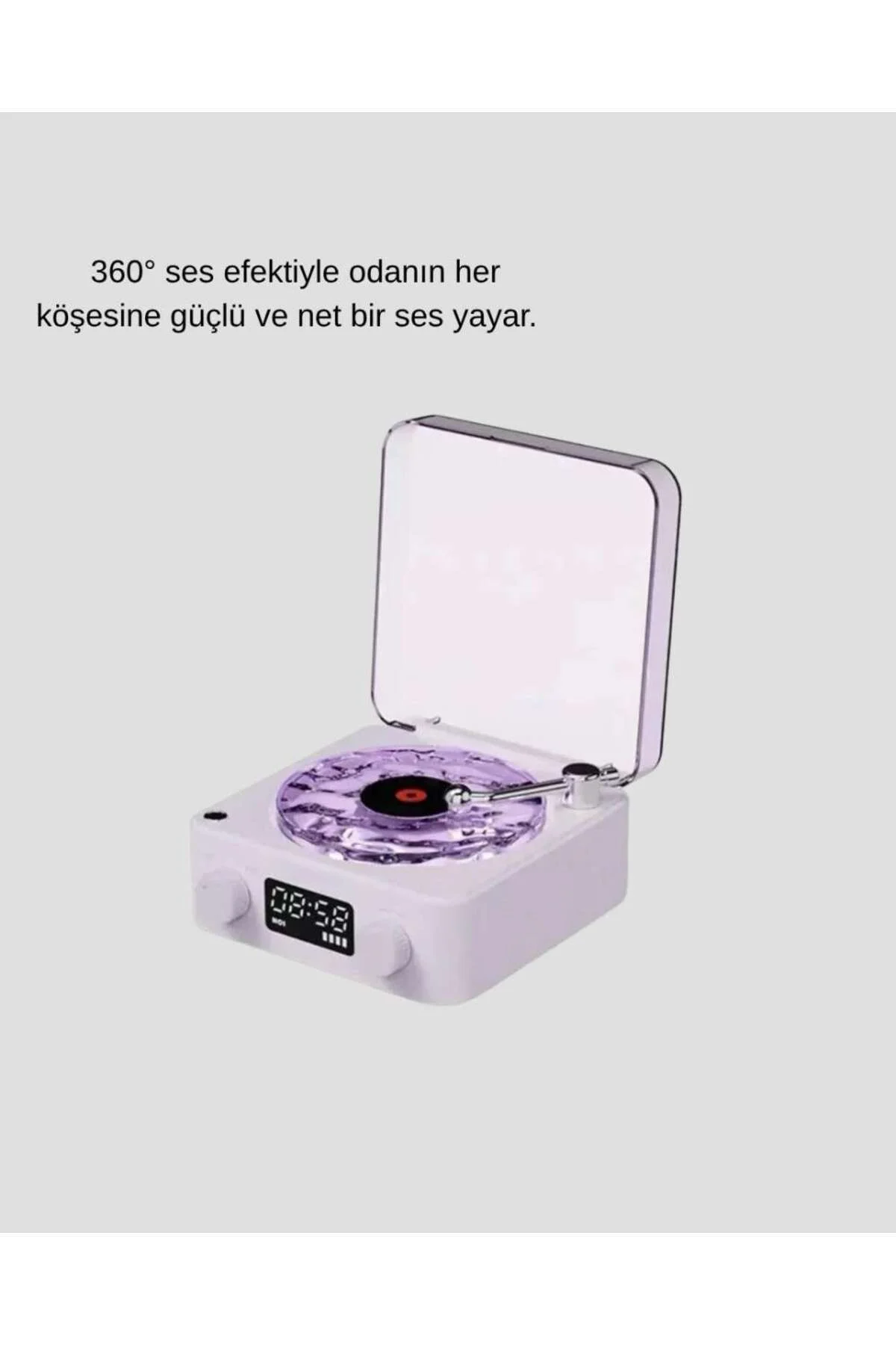 Bluetooth Retro Pikap Hoparlör 360 Derece Ses Projektörlü Gece Lambası Çok Fonksiyonlu Bluetooth Retro Pikap Hoparlör 360 Derece Ses Projektörlü Gece Lambası Çok Fonksiyonlu - Görsel 2
