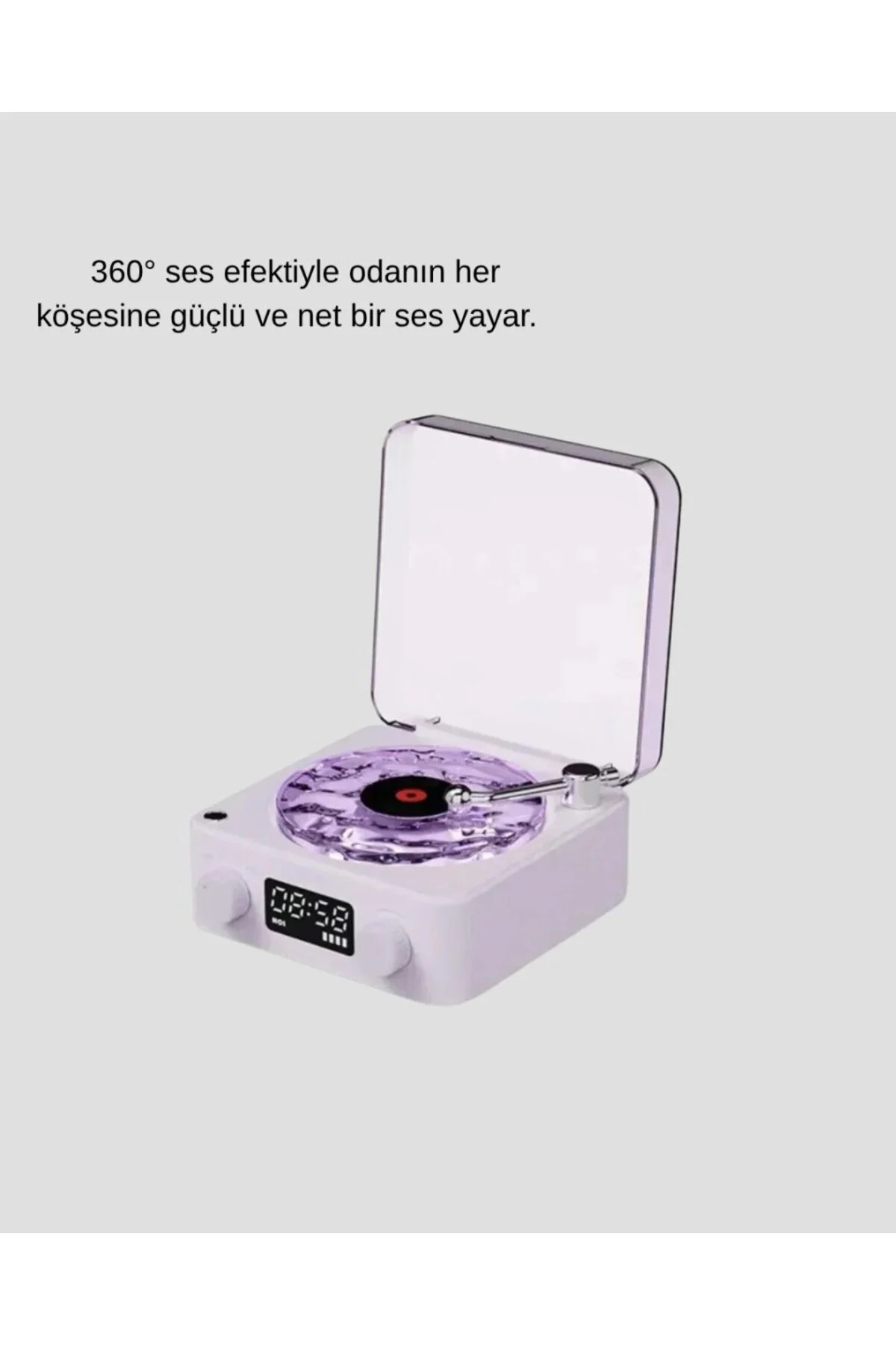 Bluetooth Retro Pikap Hoparlör 360 Derece Ses Projektörlü Gece Lambası Çok Fonksiyonlu