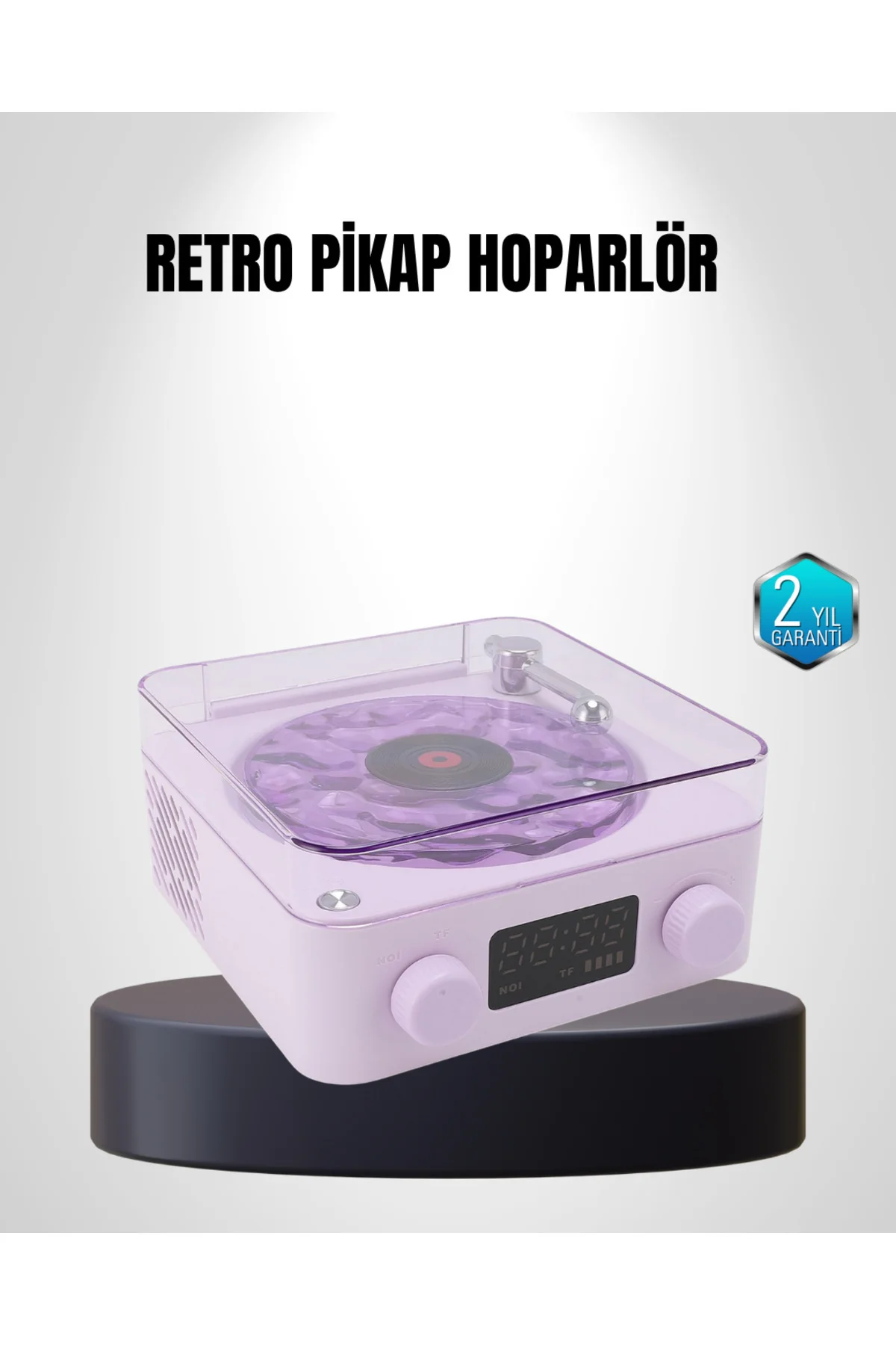 Bluetooth Retro Pikap Hoparlör 360 Derece Ses Projektörlü Gece Lambası Çok Fonksiyonlu Bluetooth Retro Pikap Hoparlör 360 Derece Ses Projektörlü Gece Lambası Çok Fonksiyonlu
