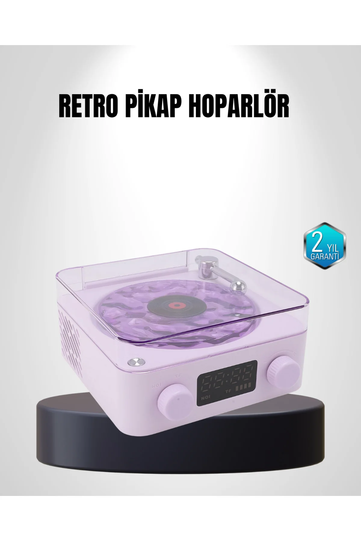 Bluetooth Retro Pikap Hoparlör 360 Derece Ses Projektörlü Gece La