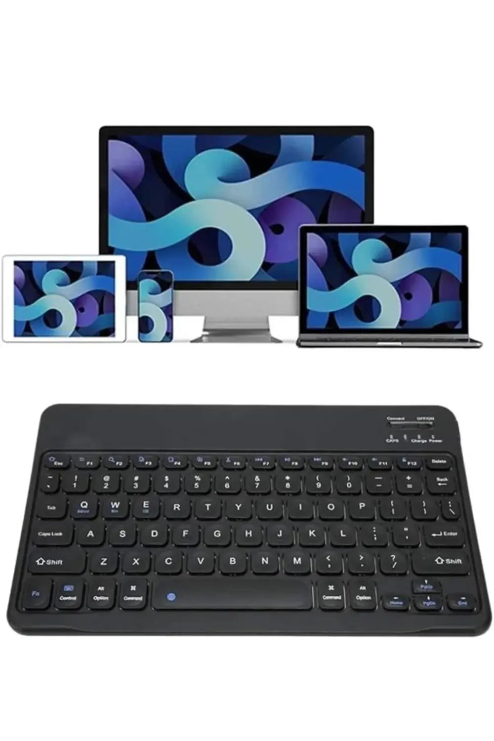 Bluetooth Şarj Edilebilir Mini Q Klavye Kablosuz Taşınabilir