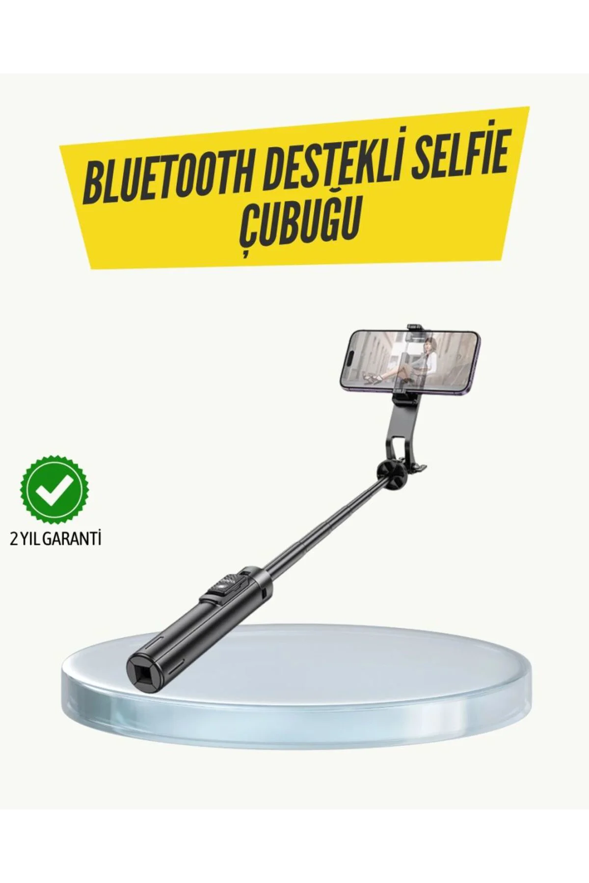 Bluetooth Selfie Çubuğu – Katlanabilir, Uzaktan Kumandalı