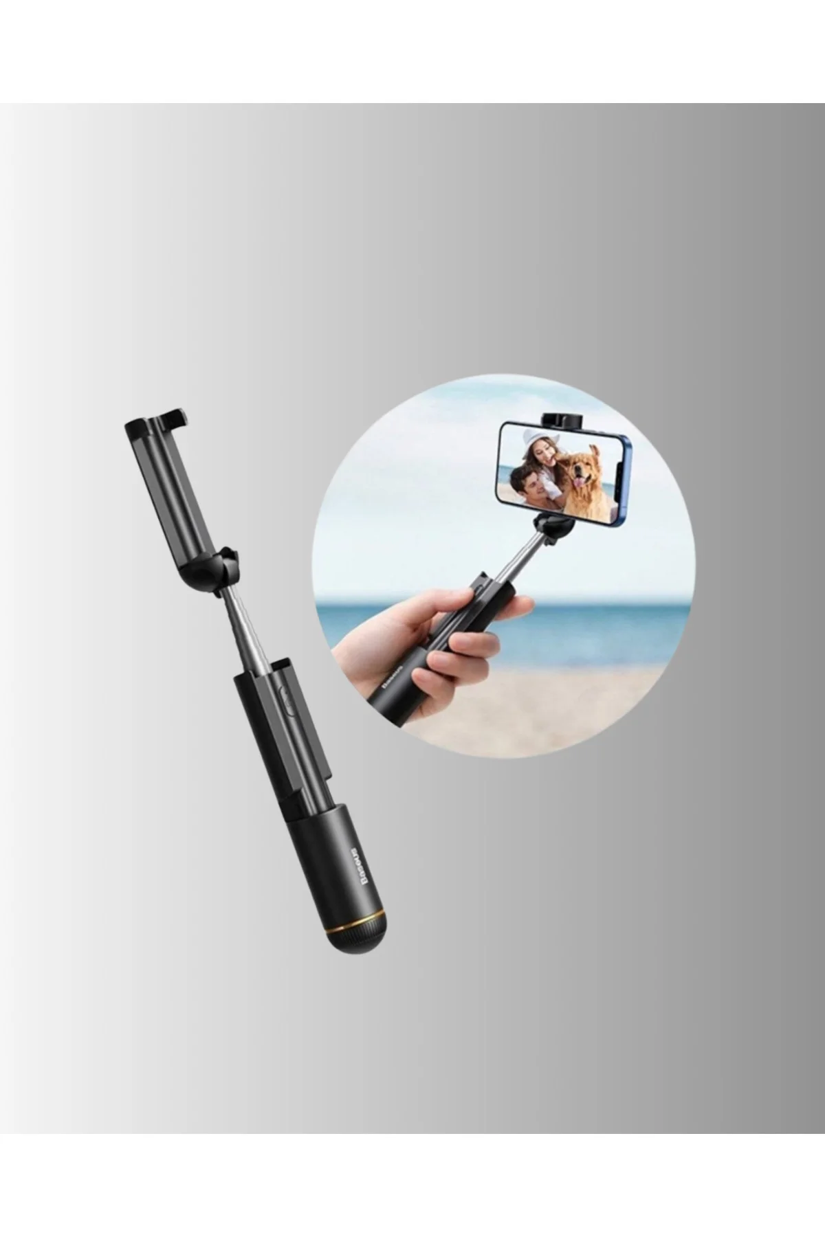 Bluetooth Selfie Çubuğu – Işıklı, Katlanabilir, Uzaktan Kumandalı