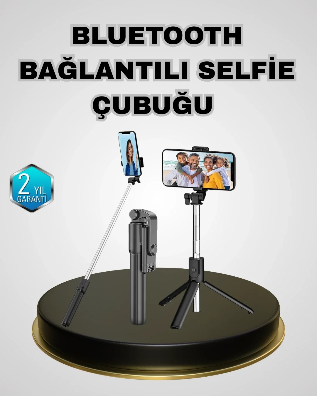Bluetooth Selfie Çubuğu – Kablosuz, Hafif ve Yüksek Çözünürlüklü Çekim İçin