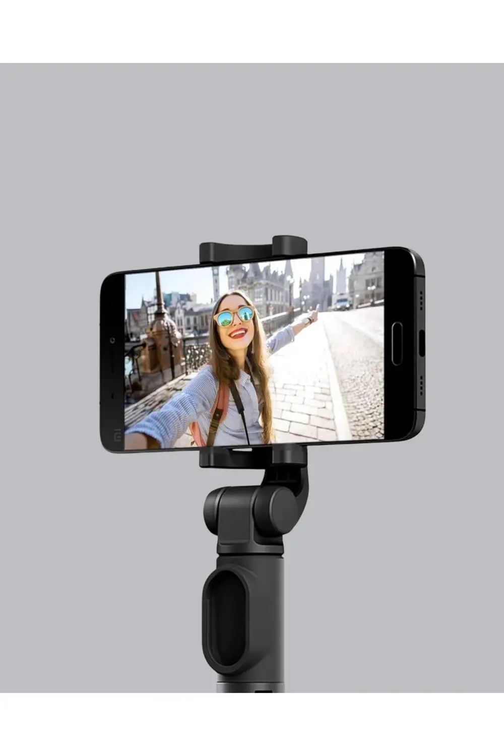 Bluetooth Selfie Çubuğu – 360° Dönebilen Başlık, Kablosuz Bağlant