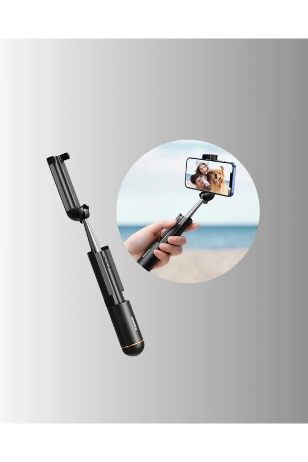 Bluetooth Selfie Çubuğu – Işıklı, Katlanabilir, Uzaktan Kumandalı