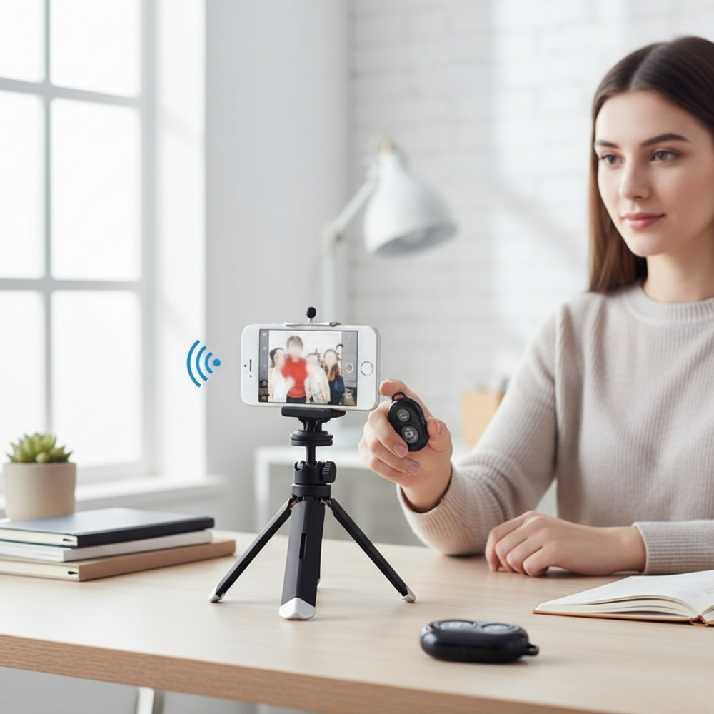 Bluetooth Selfie Kumandası Kablosuz Fotoğraf & Video Çekim Aparat