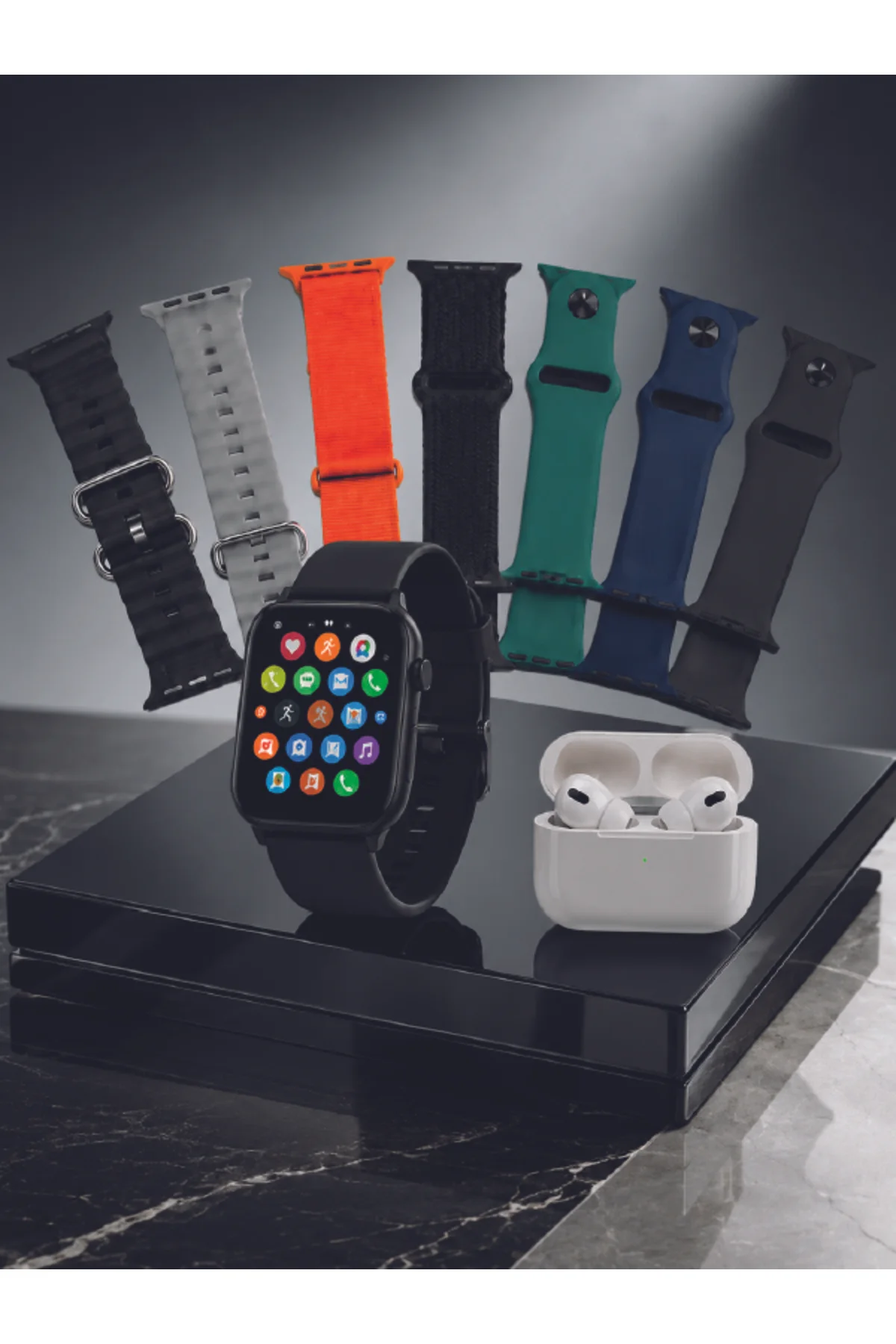Bluetooth Telefon Görüşmeli Akıllı Saat Seti Kablosuz Bluetooth Kulaklık 7 Değiştirilebilir Kordon Bluetooth Telefon Görüşmeli Akıllı Saat Seti Kablosuz Bluetooth Kulaklık 7 Değiştirilebilir Kordon - Görsel 2