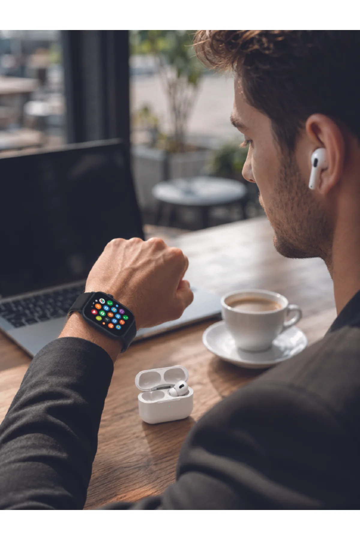 Bluetooth Telefon Görüşmeli Akıllı Saat Seti Kablosuz Bluetooth Kulaklık 7 Değiştirilebilir Kordon - Görsel 3