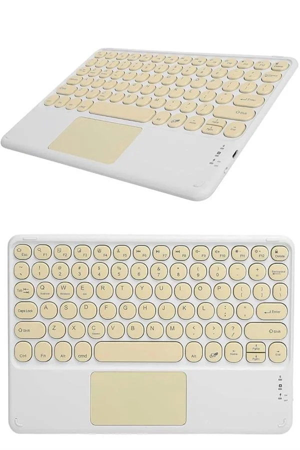 Bluetooth Touchpad Klavye Ultra İnce Taşınabilir Q Klavye Yeni Nesil