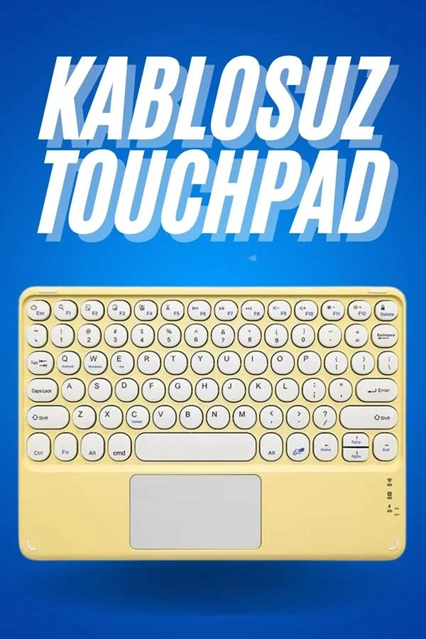 Bluetooth Touchpad Klavye Ultra İnce Taşınabilir Q Klavye Yeni Nesil