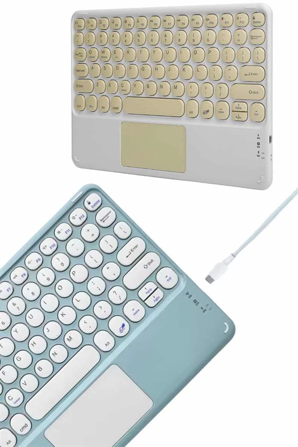 Bluetooth Touchpad Klavye Ultra İnce Taşınabilir Q Klavye Yeni Nesil