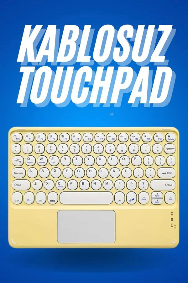 Bluetooth Touchpad Klavye Ultra İnce Taşınabilir Q Klavye Yeni Nesil