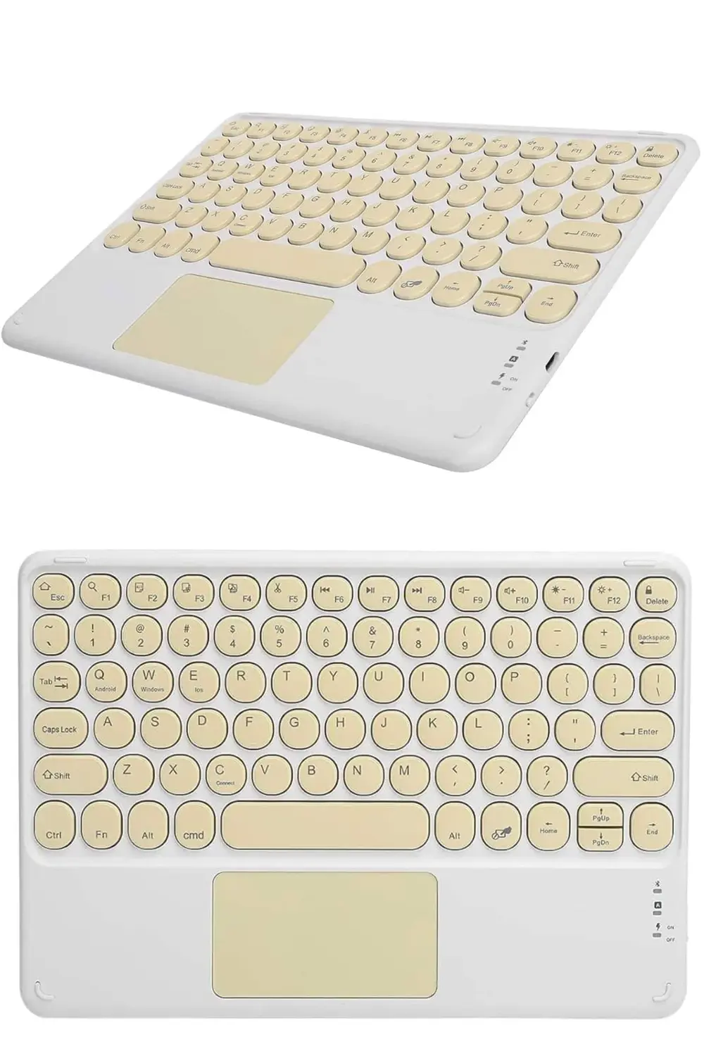 Bluetooth Touchpad Klavye Ultra İnce Taşınabilir Q Klavye