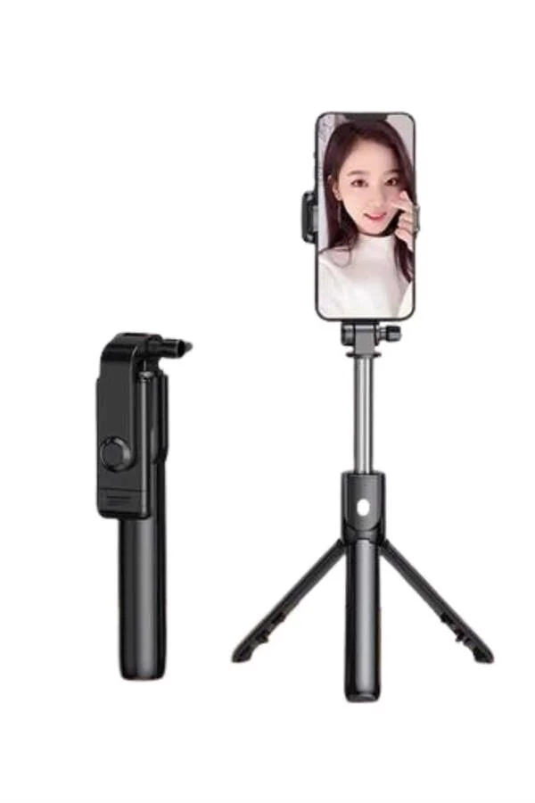 Bluetooth Tripod Selfie Çubuğu – 186mm Hafif Telefon Tutucu ve Kumanda