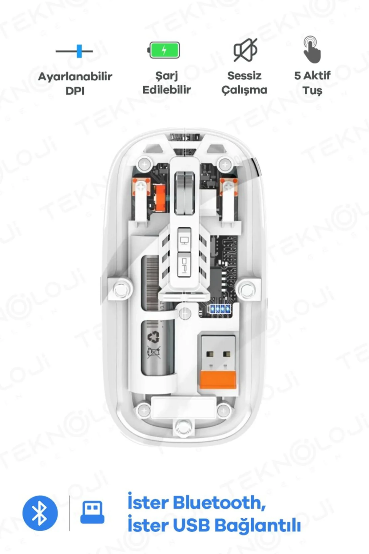 Bluetooth Usb Çift Modlu Sessiz Mouse, Şeffaf Mıknatıslı Kapaklı, Bluetooth Usb Çift Modlu Sessiz Mouse, Şeffaf Mıknatıslı Kapaklı,