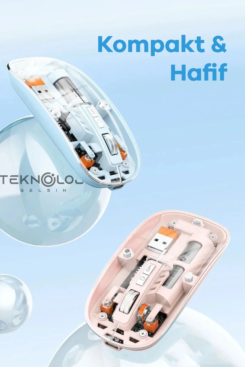 Bluetooth Usb Çift Modlu Sessiz Mouse, Şeffaf Mıknatıslı Kapaklı, Type-c Şarjlı, Dpı Ayarlı, Kablosuz 10m Çekim Mesafeli, Masaüstü Kısayol Tuşlu, Taşı Bluetooth Usb Çift Modlu Sessiz Mouse, Şeffaf Mıknatıslı Kapaklı, Type-c Şarjlı, Dpı Ayarlı, Kablosuz 10m Çekim Mesafeli, Masaüstü Kısayol Tuşlu, Taşı