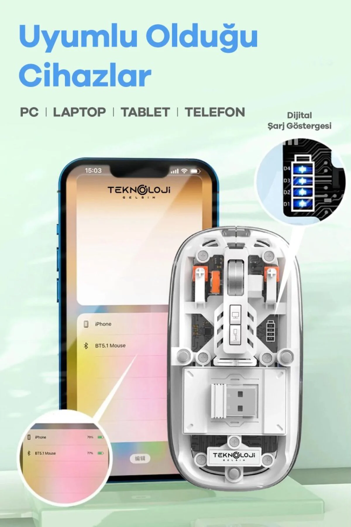 Bluetooth Usb Çift Modlu Sessiz Mouse, Şeffaf Mıknatıslı Kapaklı, Bluetooth Usb Çift Modlu Sessiz Mouse, Şeffaf Mıknatıslı Kapaklı,