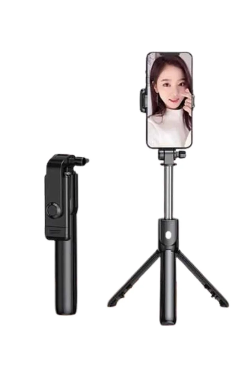 Bluetooth Uzaktan Kumandalı Tripod Selfie Çubuğu - 186mm, 125g Hafif ve Kompakt
