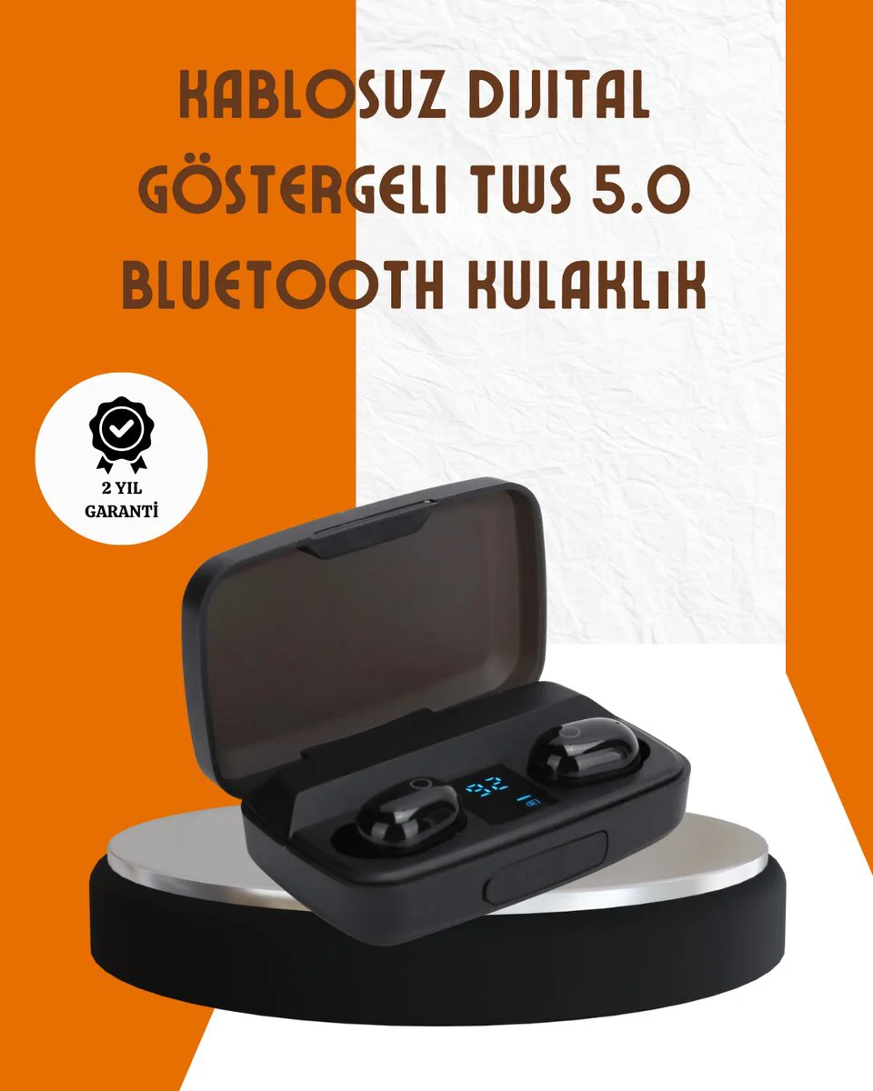 Bluetooth V5.0 Parmak Dokunmatik Kontrol Kablosuz Kulaklık Şarj K